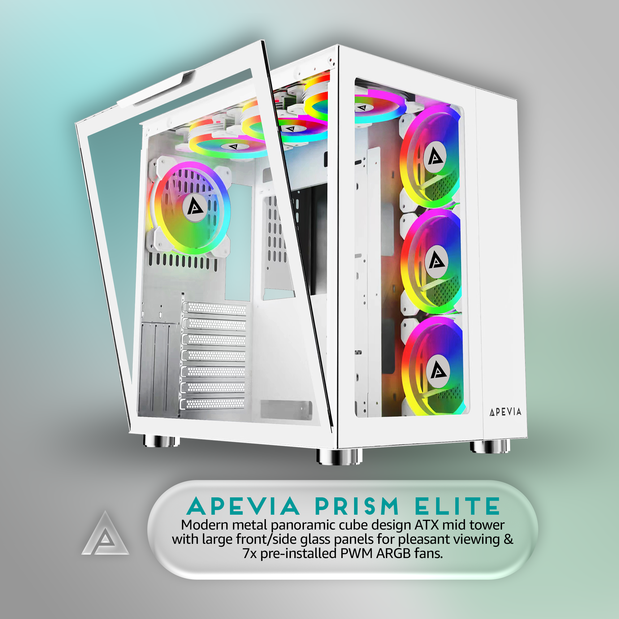 Apevia | Prism-Elite-WH | MID TOWER | Chassis